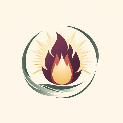 Libération des Sorts, Actes de Magie Noire, Envoûtements, Malédictions - Illustration symbolique puissante d’une flamme sacrée orangée et violette entourée d’un cercle d’énergie et de rayons solaires. Art spirituel pour la libération des sorts, protection contre la magie noire, dissolution des envoûtements, coupure des malédictions et purification énergétique profonde.